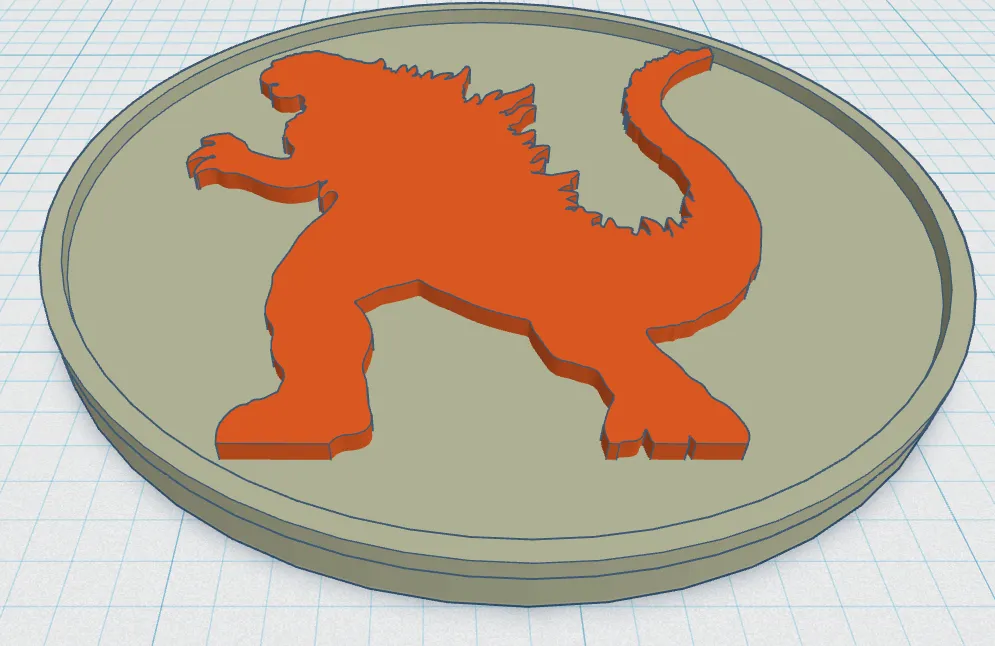 Đế lót ly Godzilla phong cách nghệ thuật độc đáo