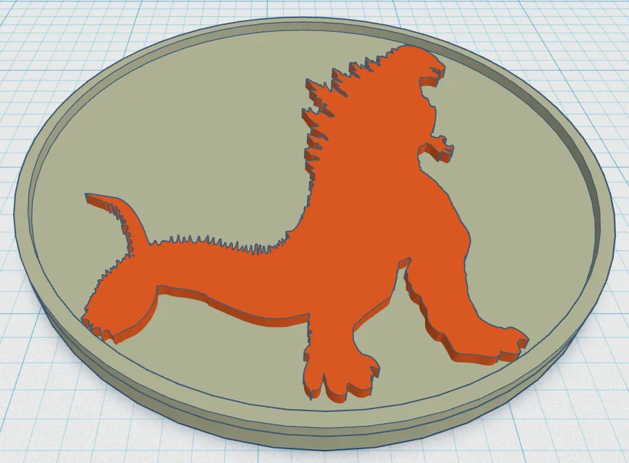 Đế lót ly Godzilla phong cách độc đáo