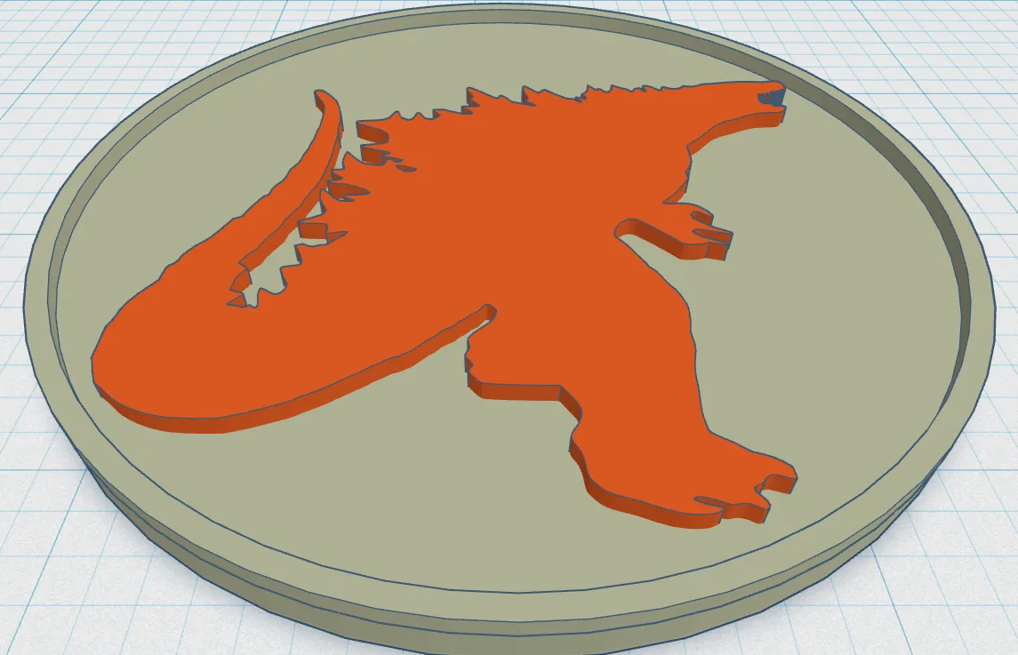 Đế lót ly Godzilla phong cách nghệ thuật độc đáo