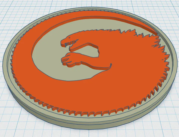 Đế lót ly Godzilla phong cách nghệ thuật thiết kế