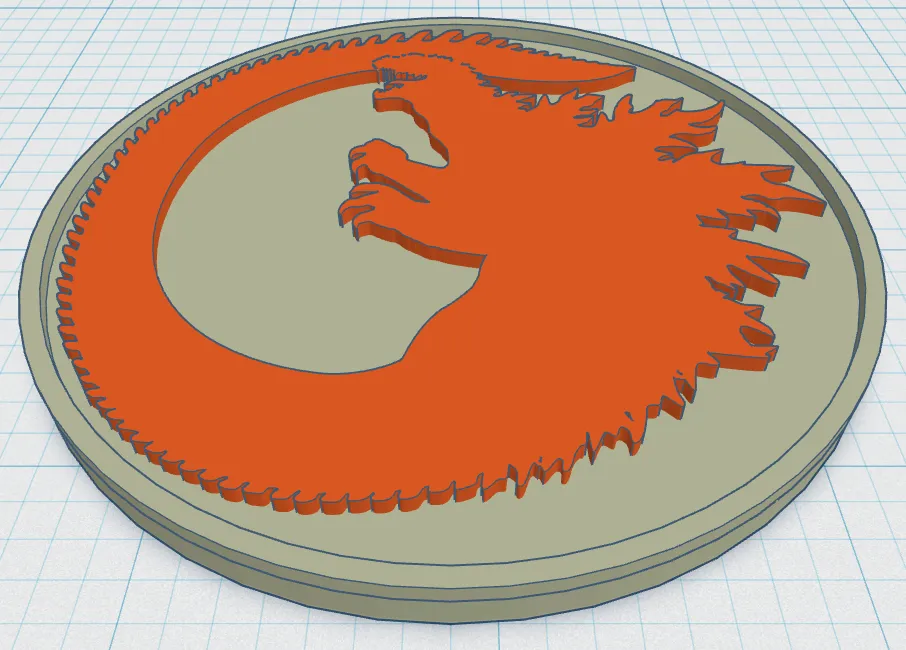 Đế lót ly Godzilla phong cách nghệ thuật độc đáo