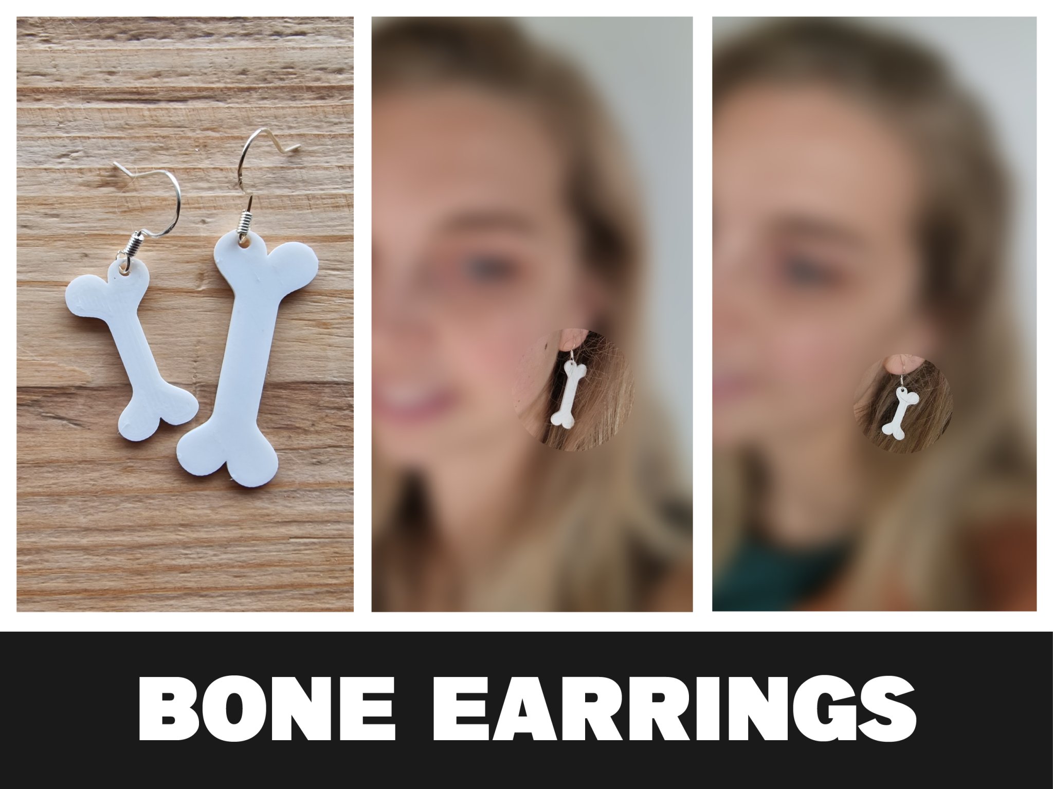 Bông tai xương cho Halloween