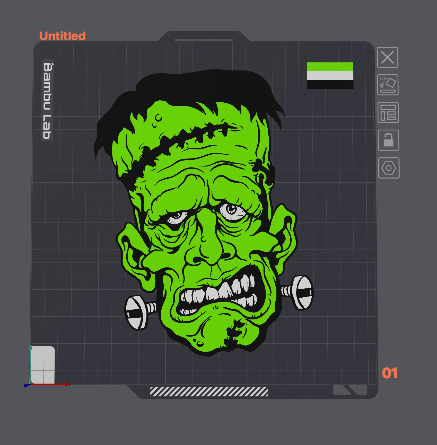 Nhân vật quái vật Freaky Franky độc đáo cho in 3D