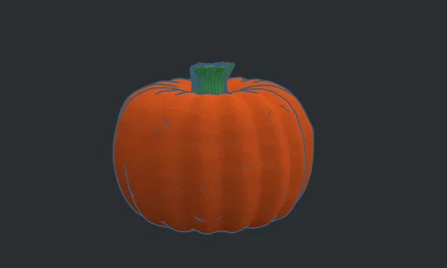 Quả bí ngô trang trí Halloween làm từ Blender và Tinkercad