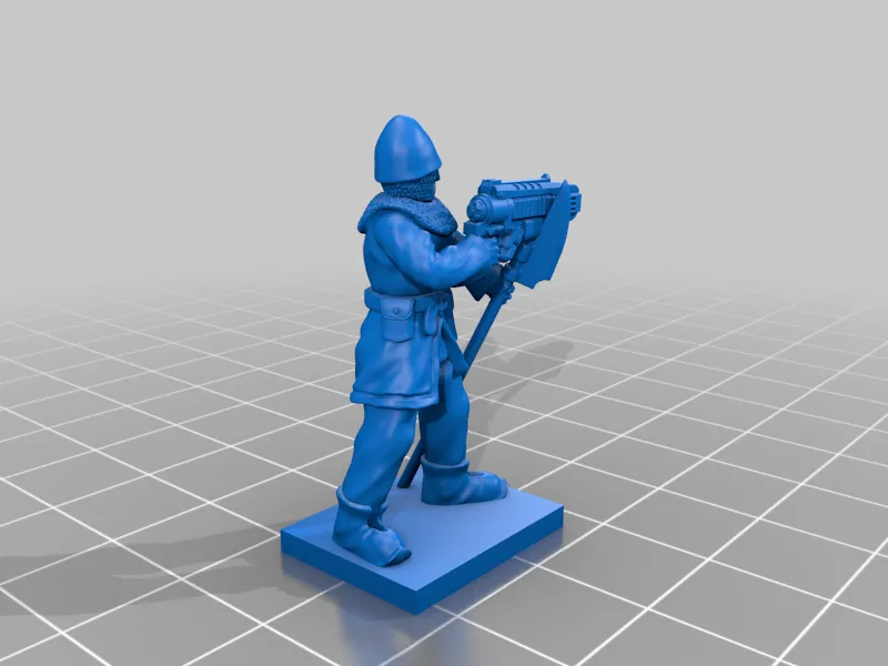 Vệ binh phong kiến tương lai với rìu và súng plasma 28mm