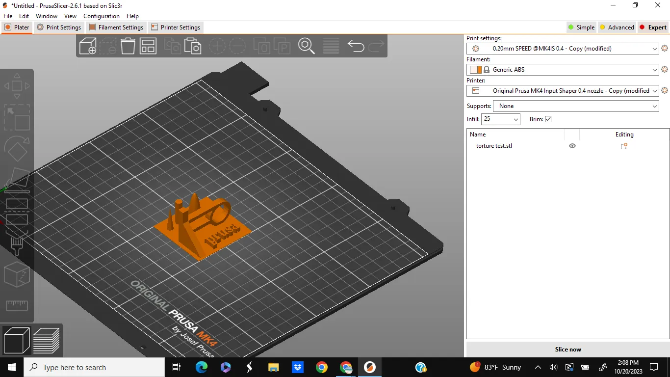 Bài kiểm tra độ bền cho máy in 3D với thiết kế tối ưu