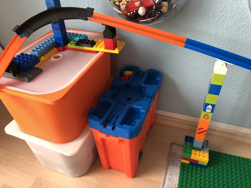 Bộ chuyển đổi bản lề Lego Duplo sang Hot Wheels V3 + Giá đỡ đ...