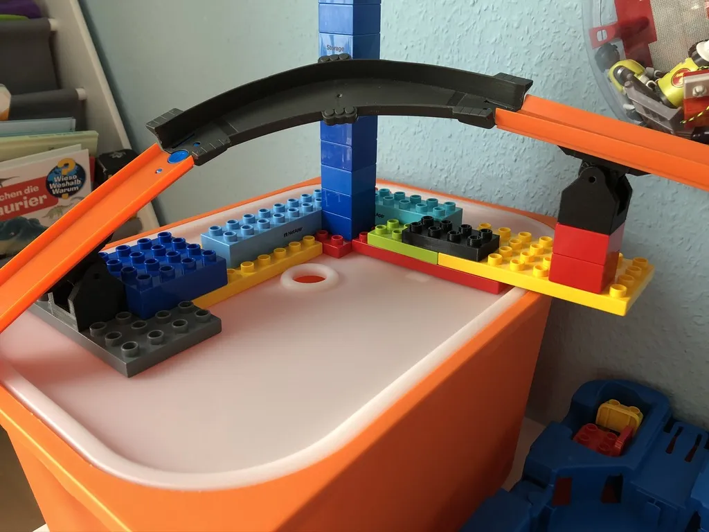 Bộ chuyển đổi bản lề Lego Duplo sang Hot Wheels V3 + Giá đỡ đ...