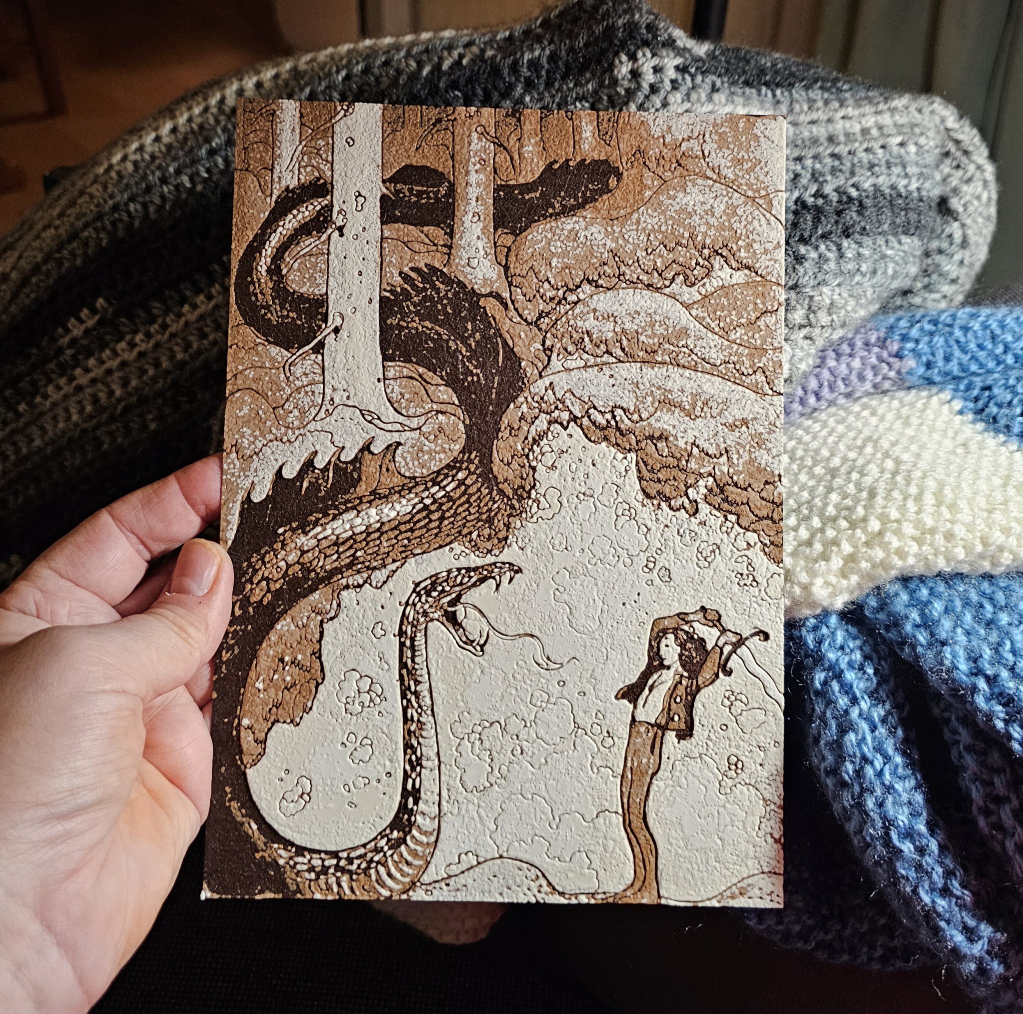 Lindworm trong bức tranh của John Bauer