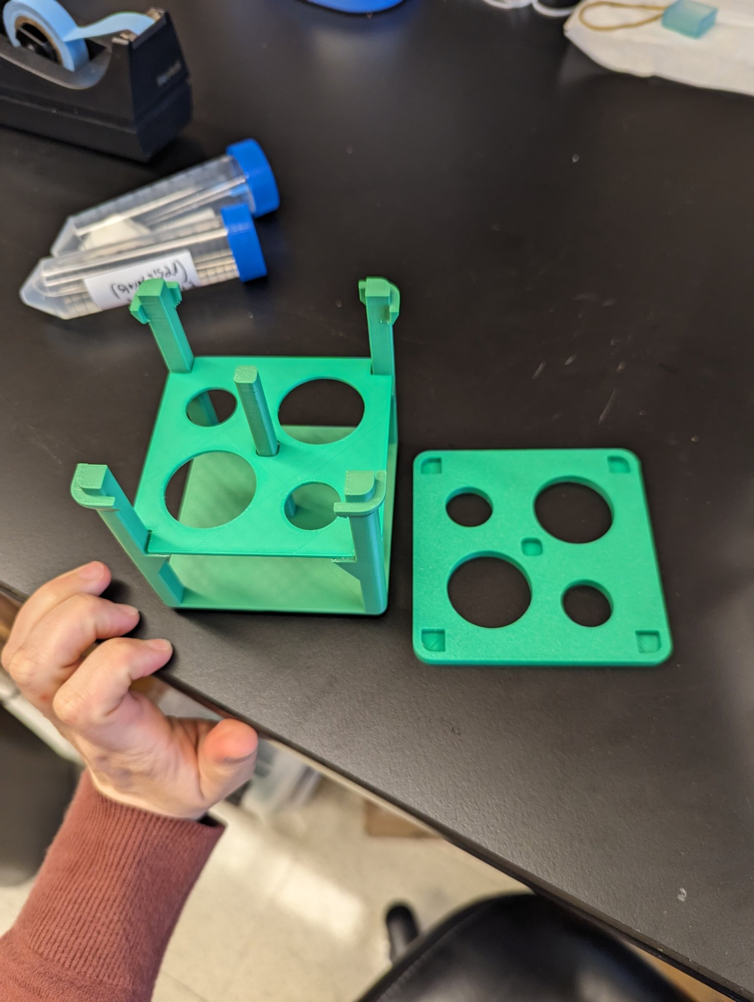 Giá đỡ ống nghiệm hình nón 15 mL và 50 mL cho Gridfinity