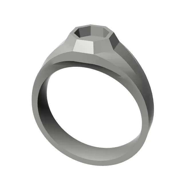 Nhẫn dấu ấn hình bát giác nhỏ kích thước 6