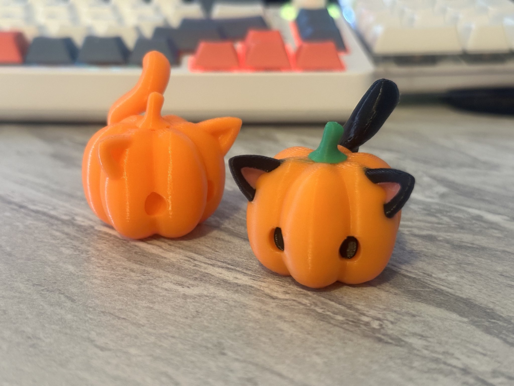 Mô hình mèo bí ngô không cần hỗ trợ in 3D