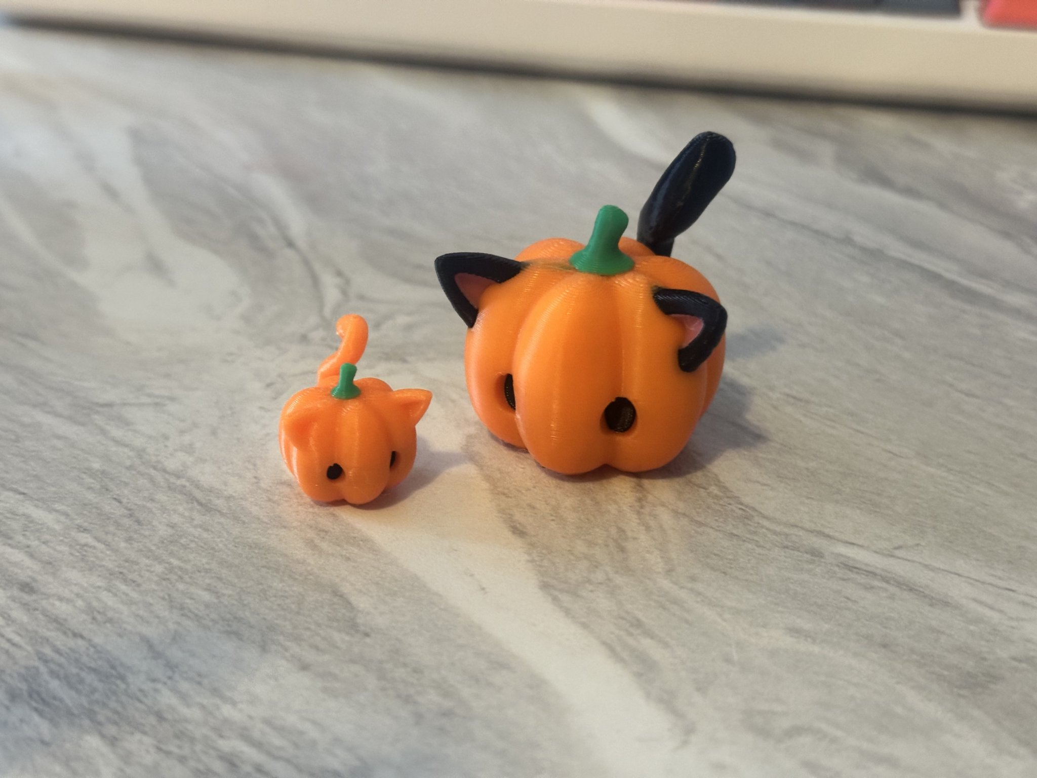 Mô hình mèo bí ngô không cần hỗ trợ in 3D