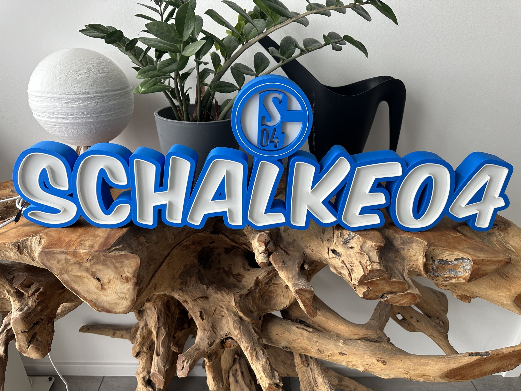 Đèn LED Schalke04 với chữ ký và logo S04