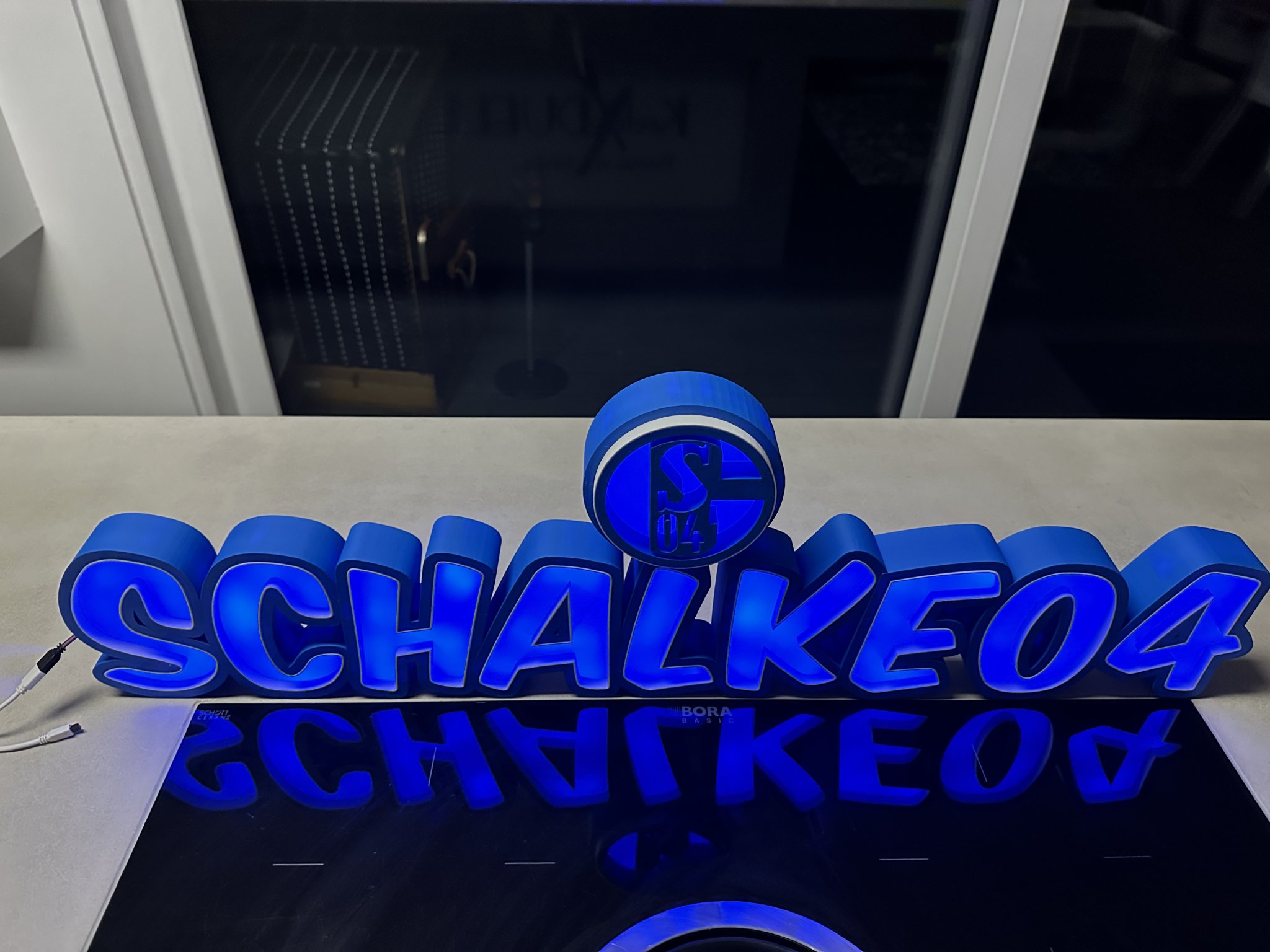 Đèn LED Schalke04 với chữ ký và logo S04