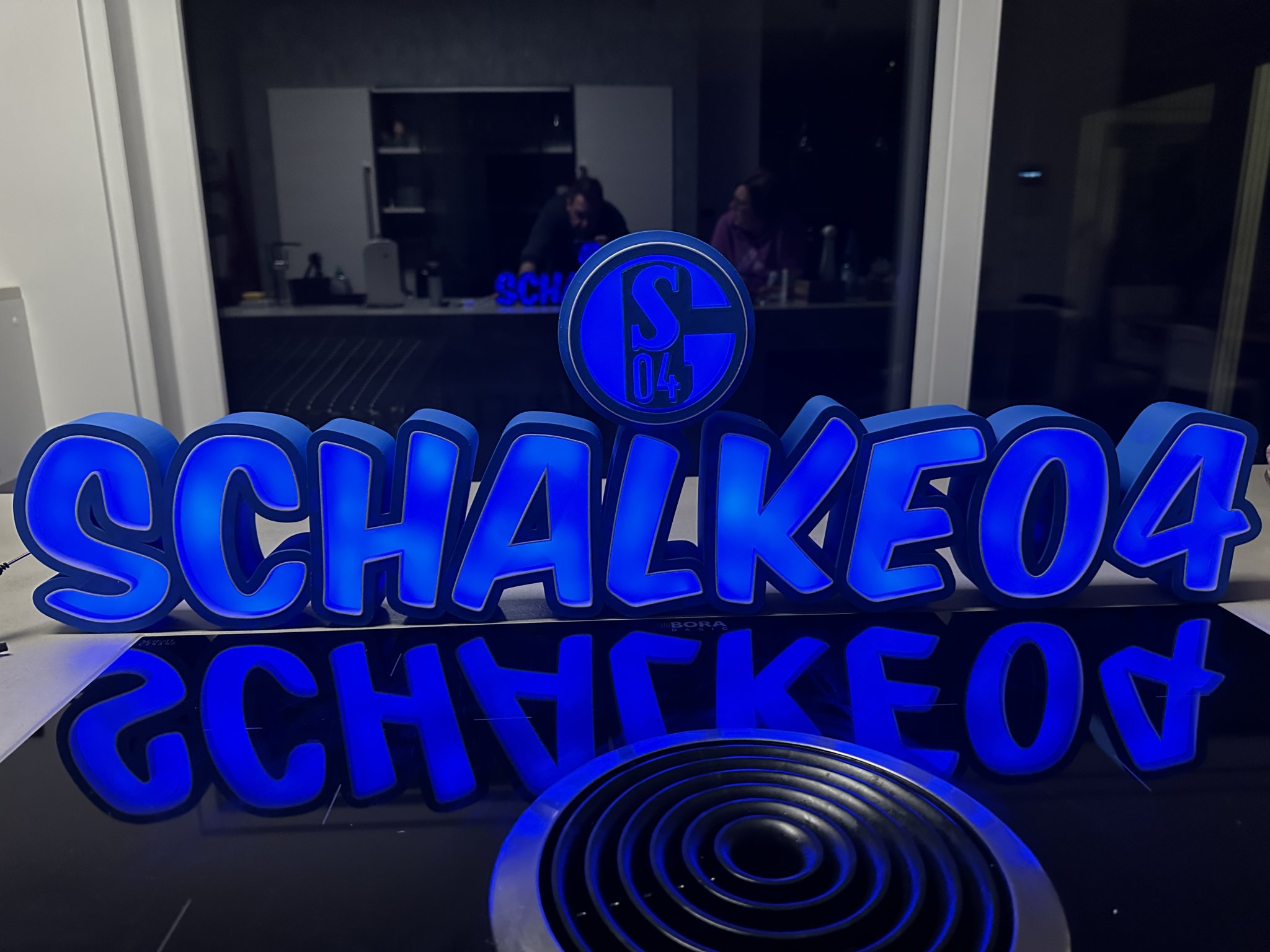 Đèn LED Schalke04 với chữ ký và logo S04