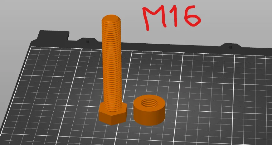 Vít và đai ốc M16 cho các dự án cơ khí