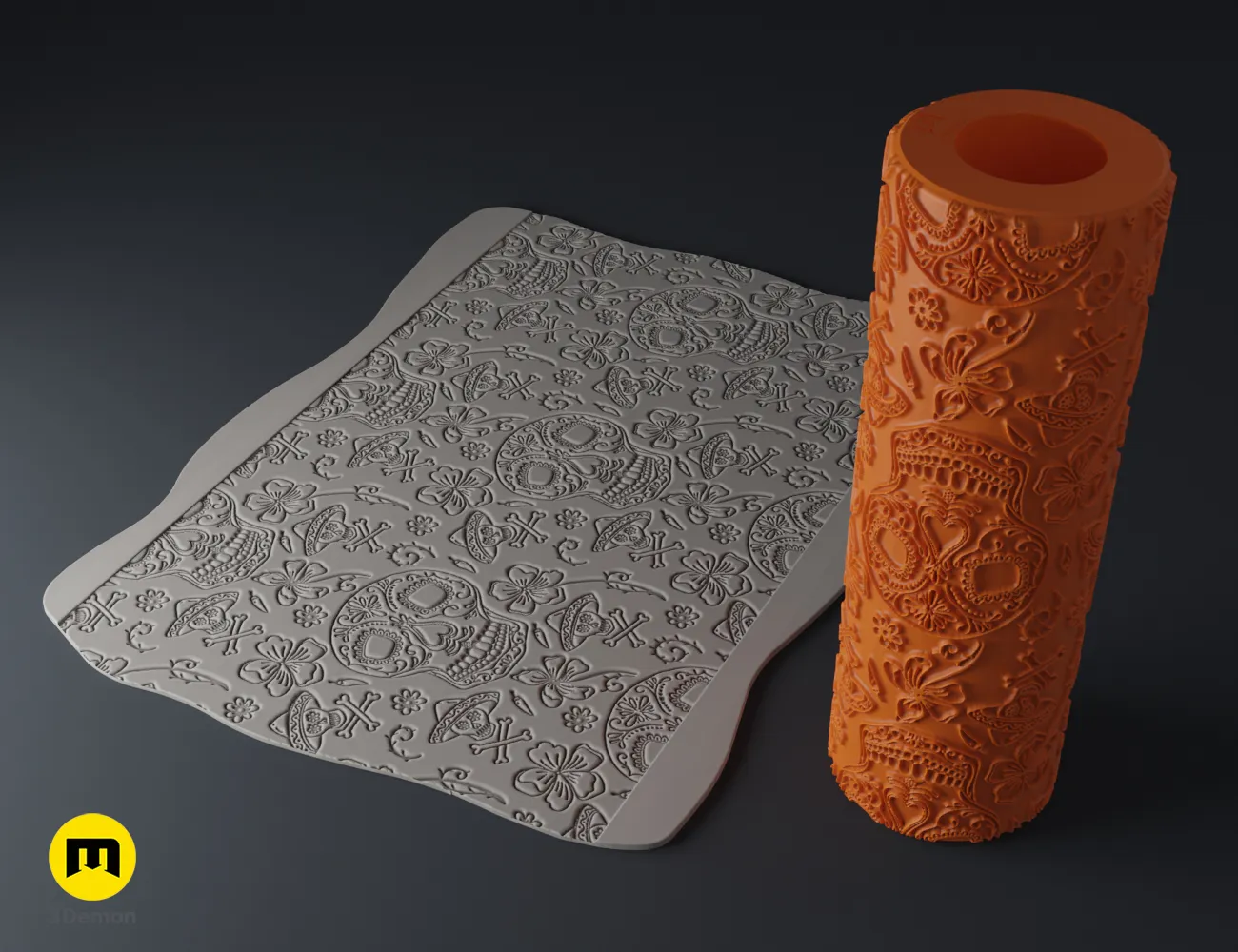 Con lăn họa tiết Halloween Los Muertos