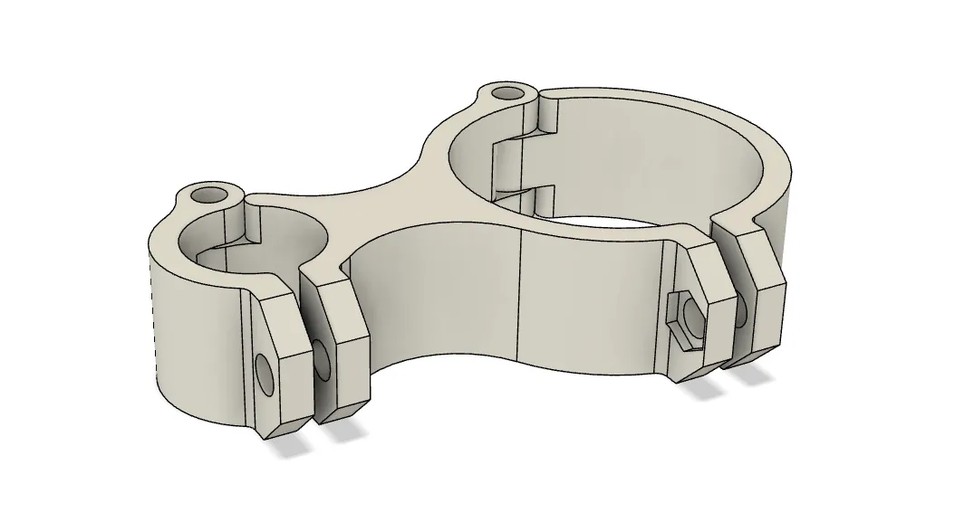 Kẹp ống đôi cho ống có đường kính 25 và 57mm