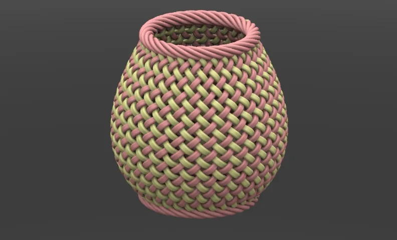 Bình hoa dệt tay cao 109mm