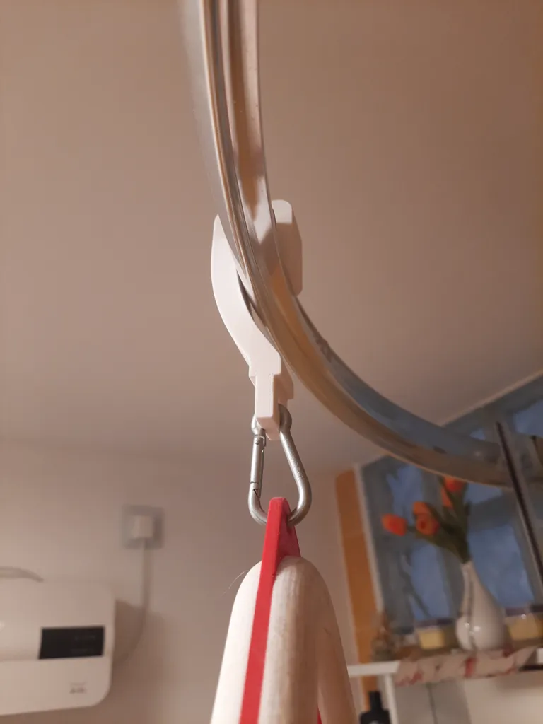 Móc treo góc phòng tắm cho tay cầm bằng carabiner