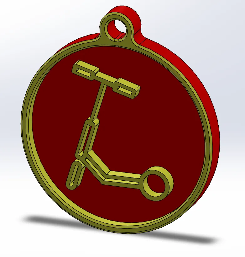 Móc khóa hình xe scooter điện độc đáo