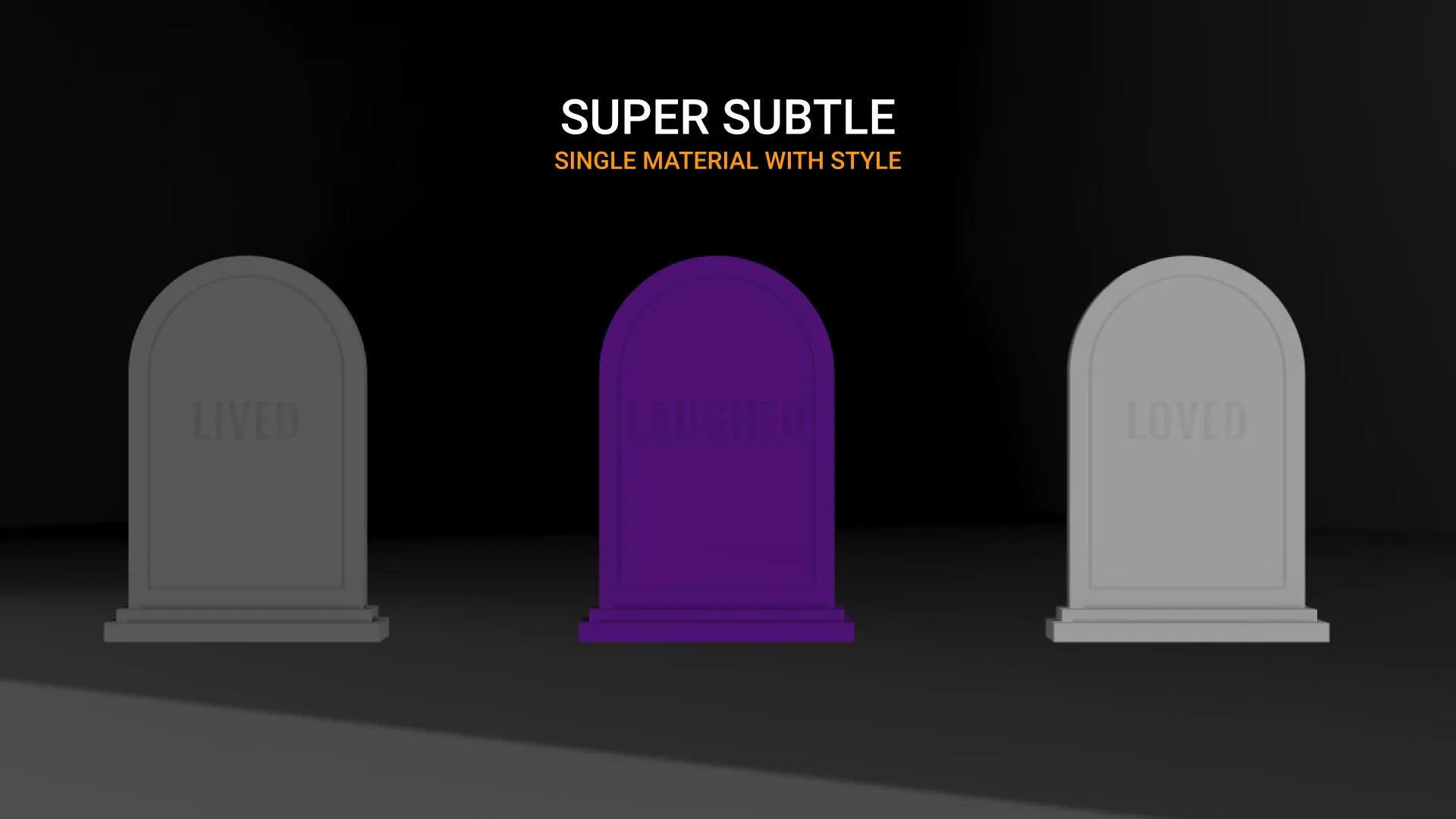 Bảng mộ hài hước "LIVED LAUGHED LOVED" cho Halloween