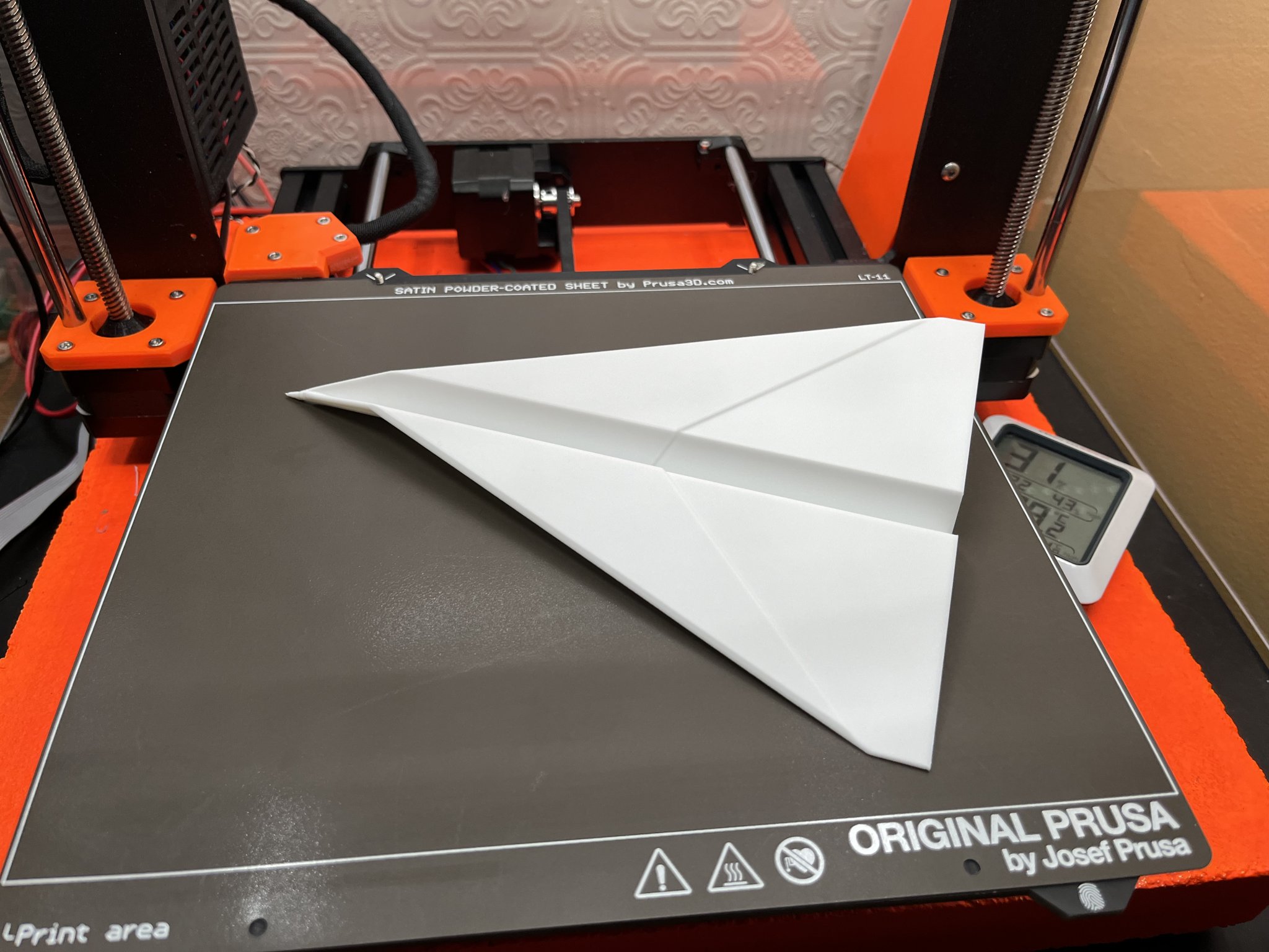 Máy bay giấy chế độ bình hoa in 3D