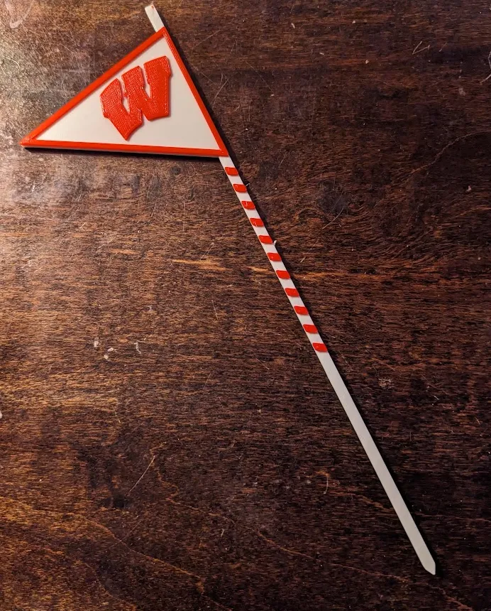 Trang trí cờ Wisconsin cho bí ngô khắc