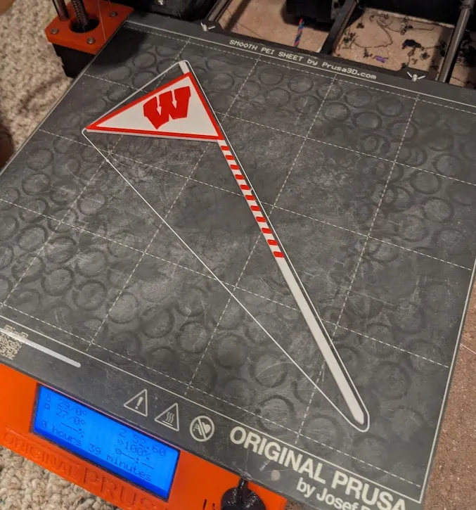 Trang trí cờ Wisconsin cho bí ngô khắc