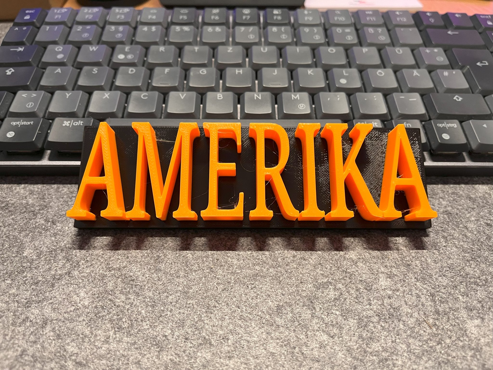 Chữ Amerika làm quà sinh nhật độc đáo