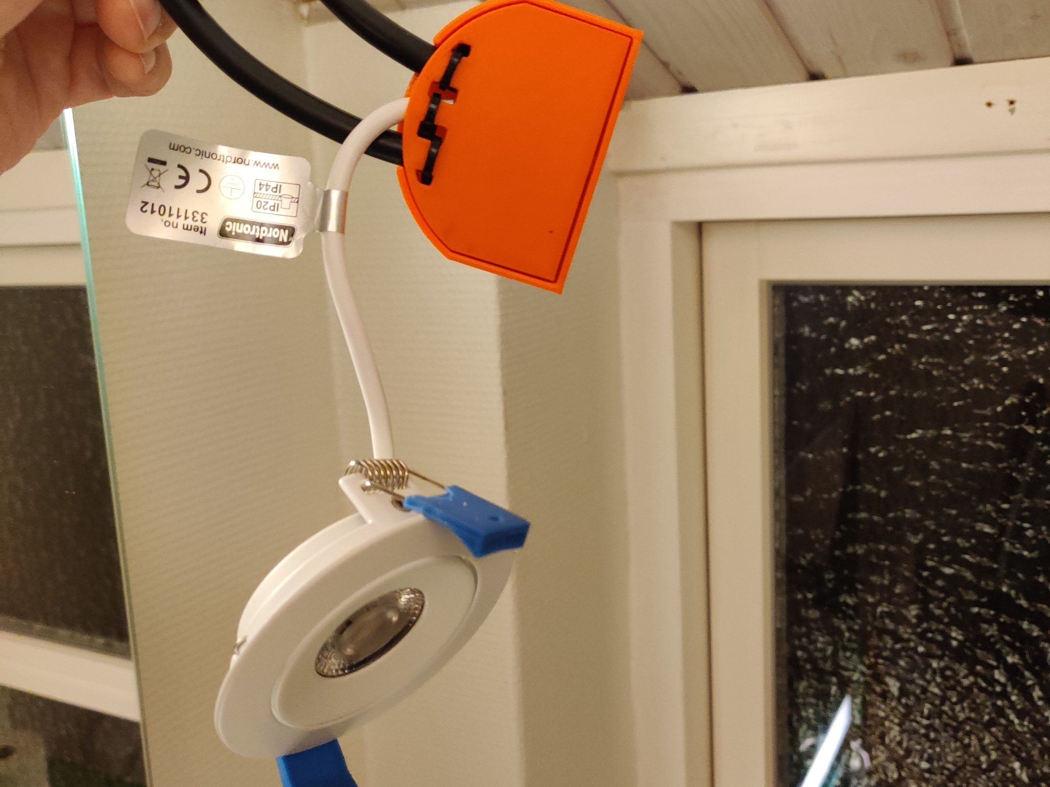 Hộp nối mỏng cho Wago 221 lắp đặt đèn chiếu sáng âm trần