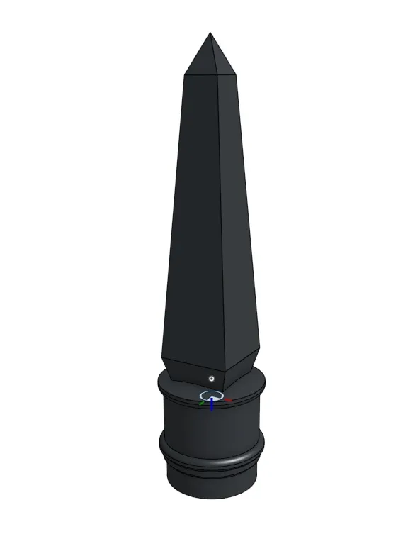 Đỉnh hình obelisk phong cách Ai Cập cho hàng rào Halloween