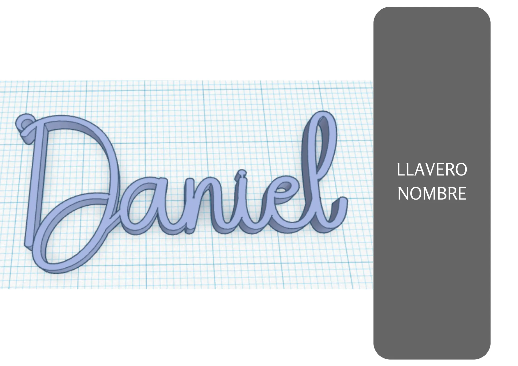 Llavero tên cá nhân 3D độc đáo