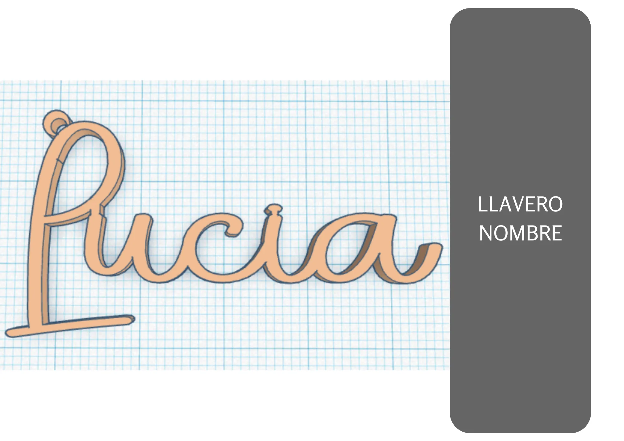 Llavero tên cá nhân 3D độc đáo