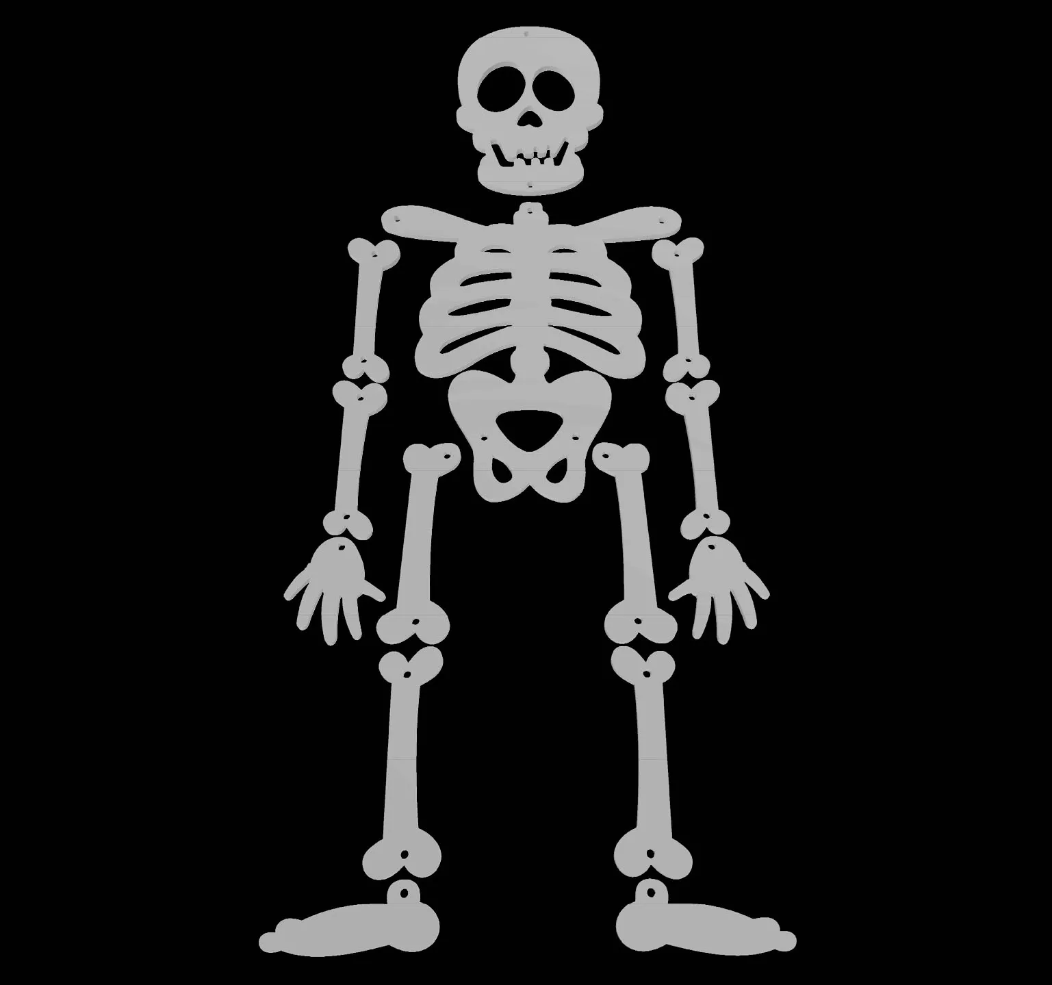 Trang trí bộ xương treo tường độc đáo