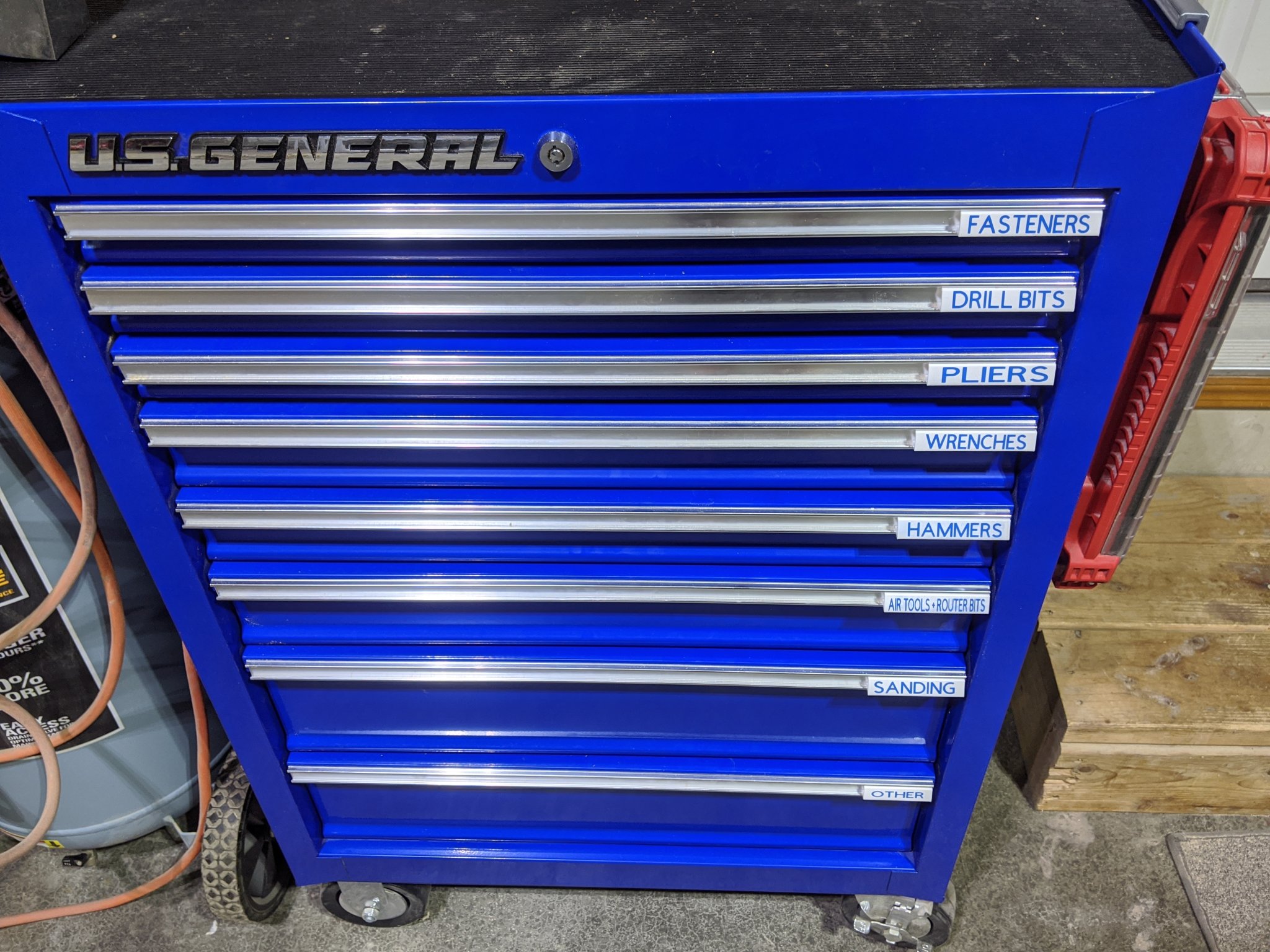 Bảng nhãn góc cho ngăn kéo hộp dụng cụ US General