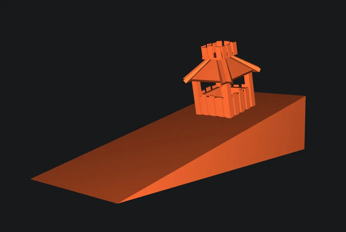 Giá đỡ cửa hình chóp với mái nhà