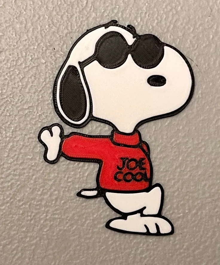 Nam châm Snoopy nhiều màu sắc 3D