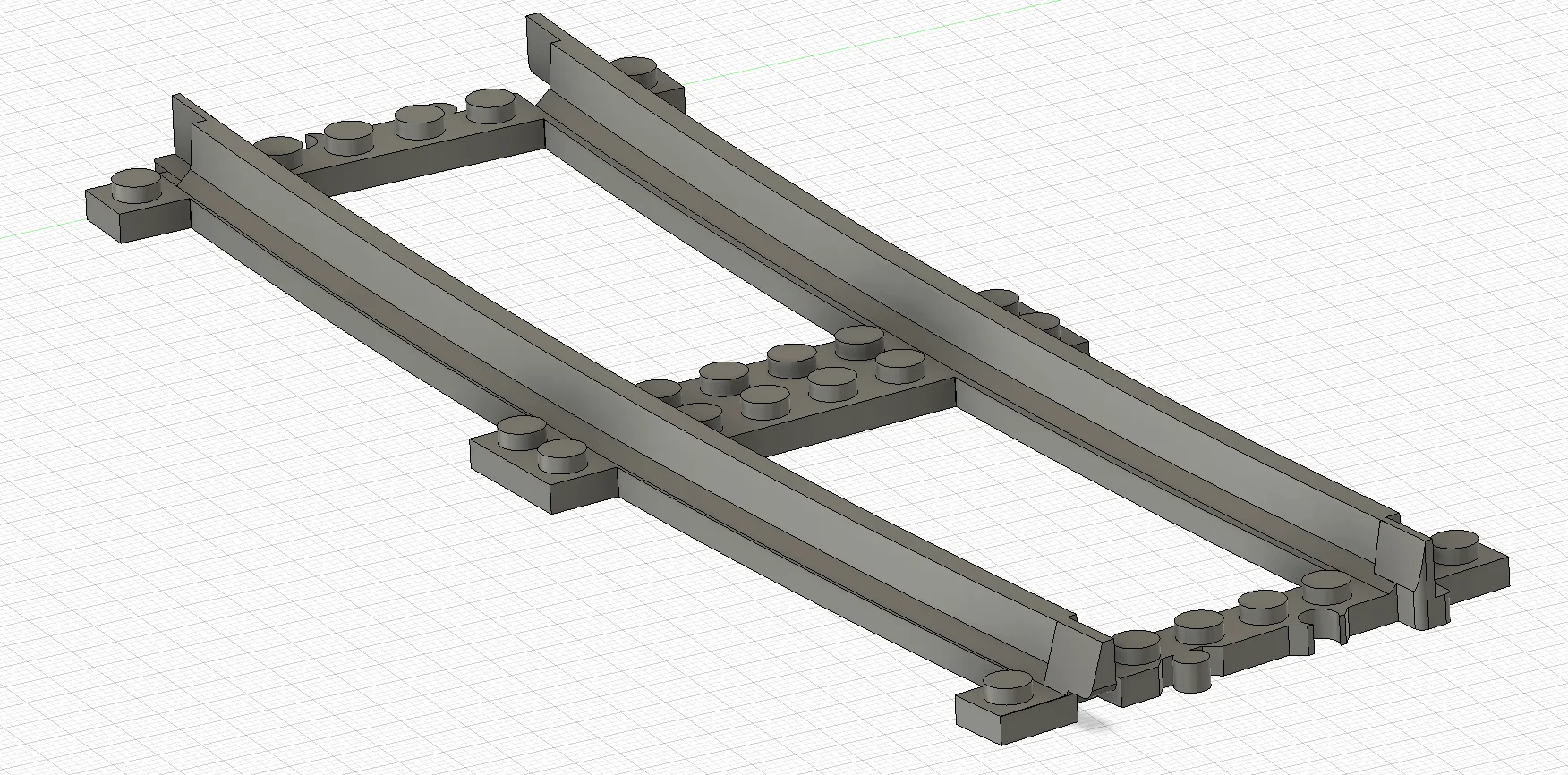 Đường ray Lego đường cong bán kính 1m