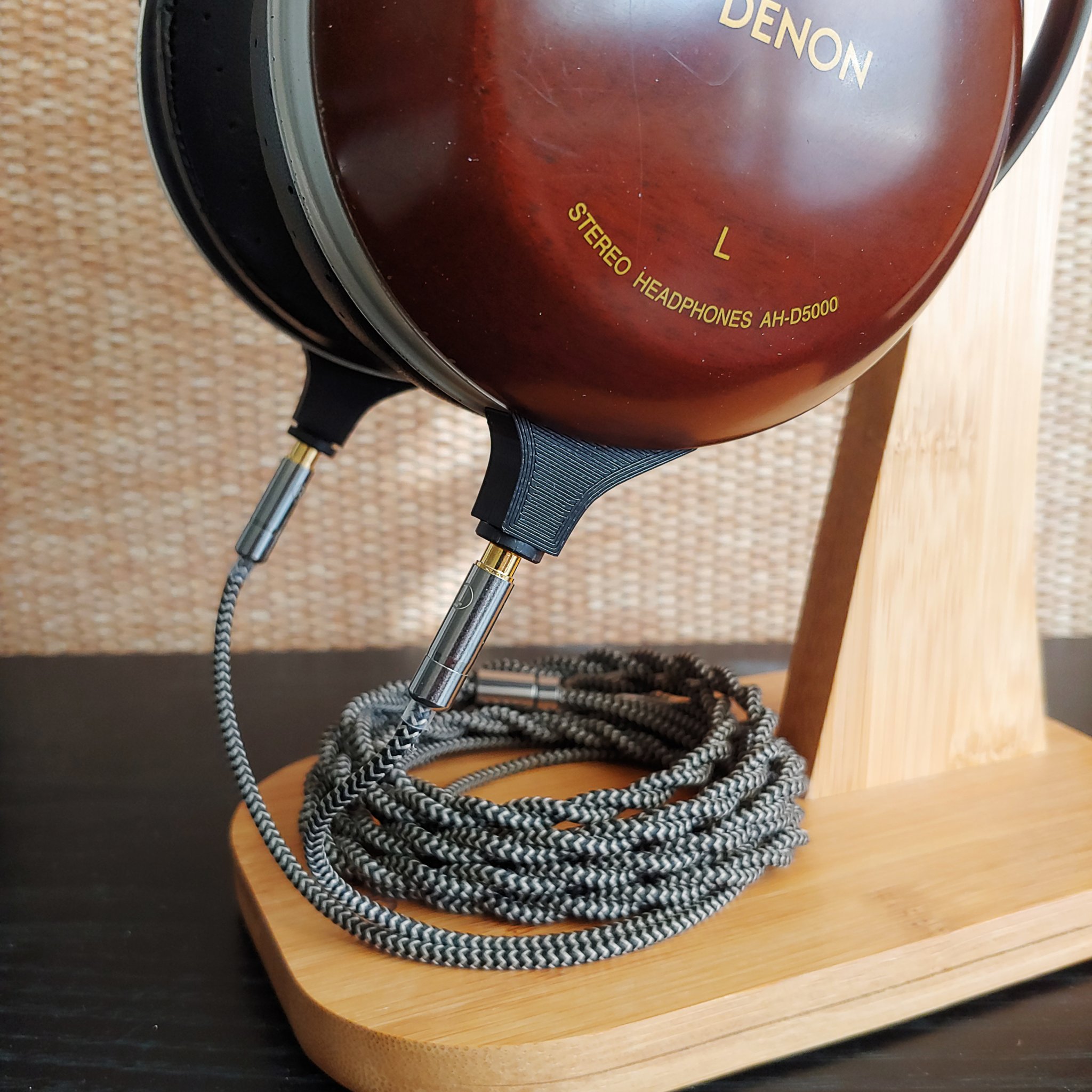 Bộ chuyển đổi giắc cắm 3.5mm cho tai nghe Denon/Fostex/E-MU có dây cáp có thể tháo rời