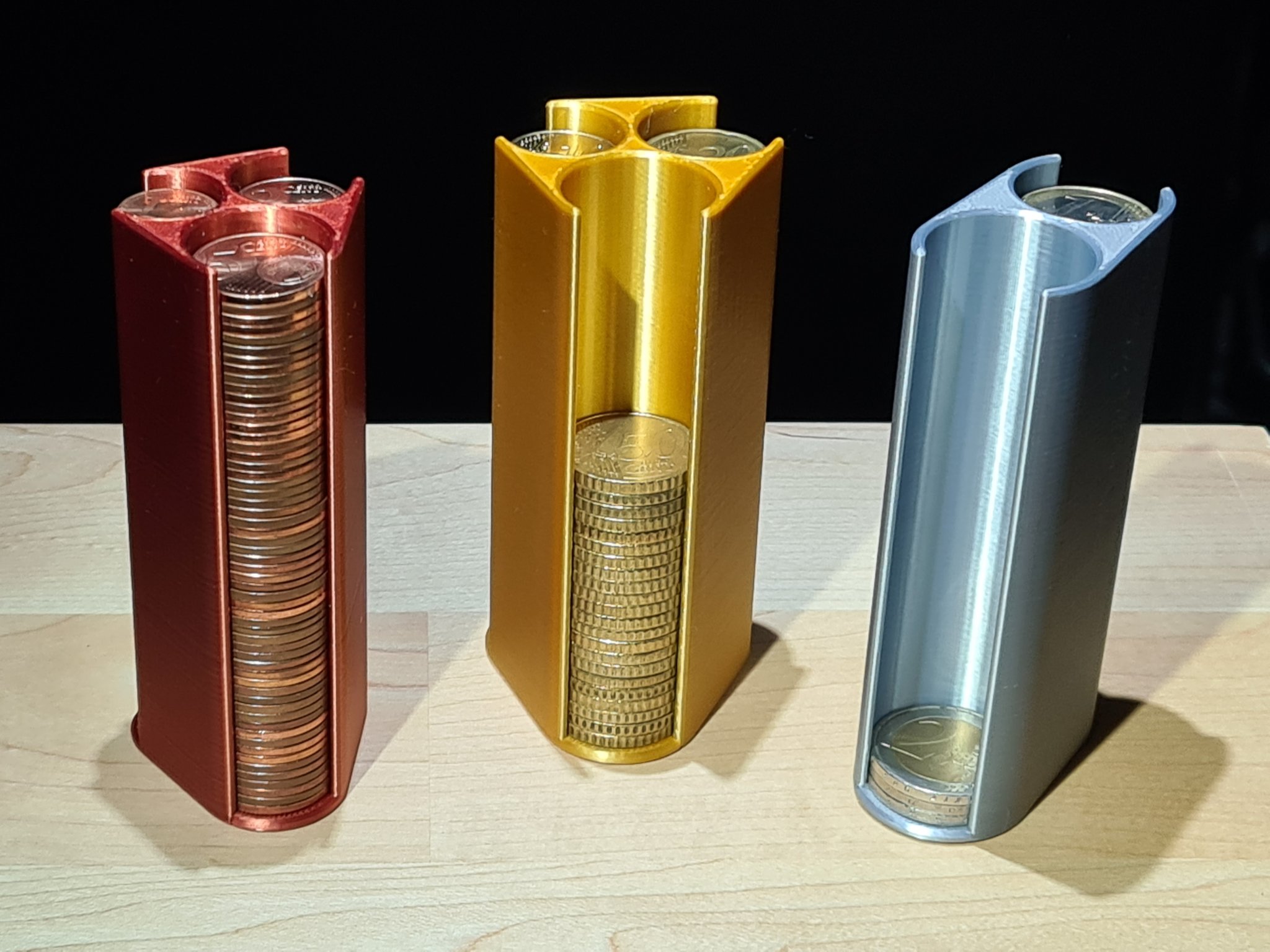 Giá đỡ tiền xu Euro cho các mệnh giá khác nhau