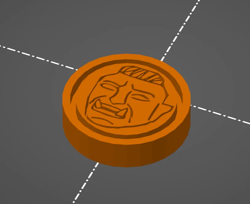 Token Orc cho DnD 1x1" in hình khắc