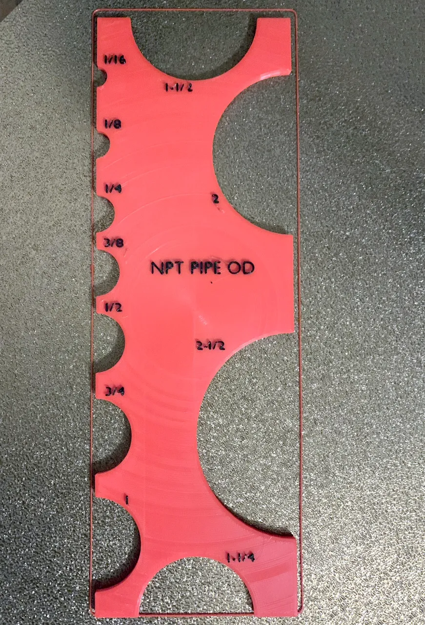 UFS-032 Thước Đo Đường Kính Ống Đen NPT, Đo Ngoài