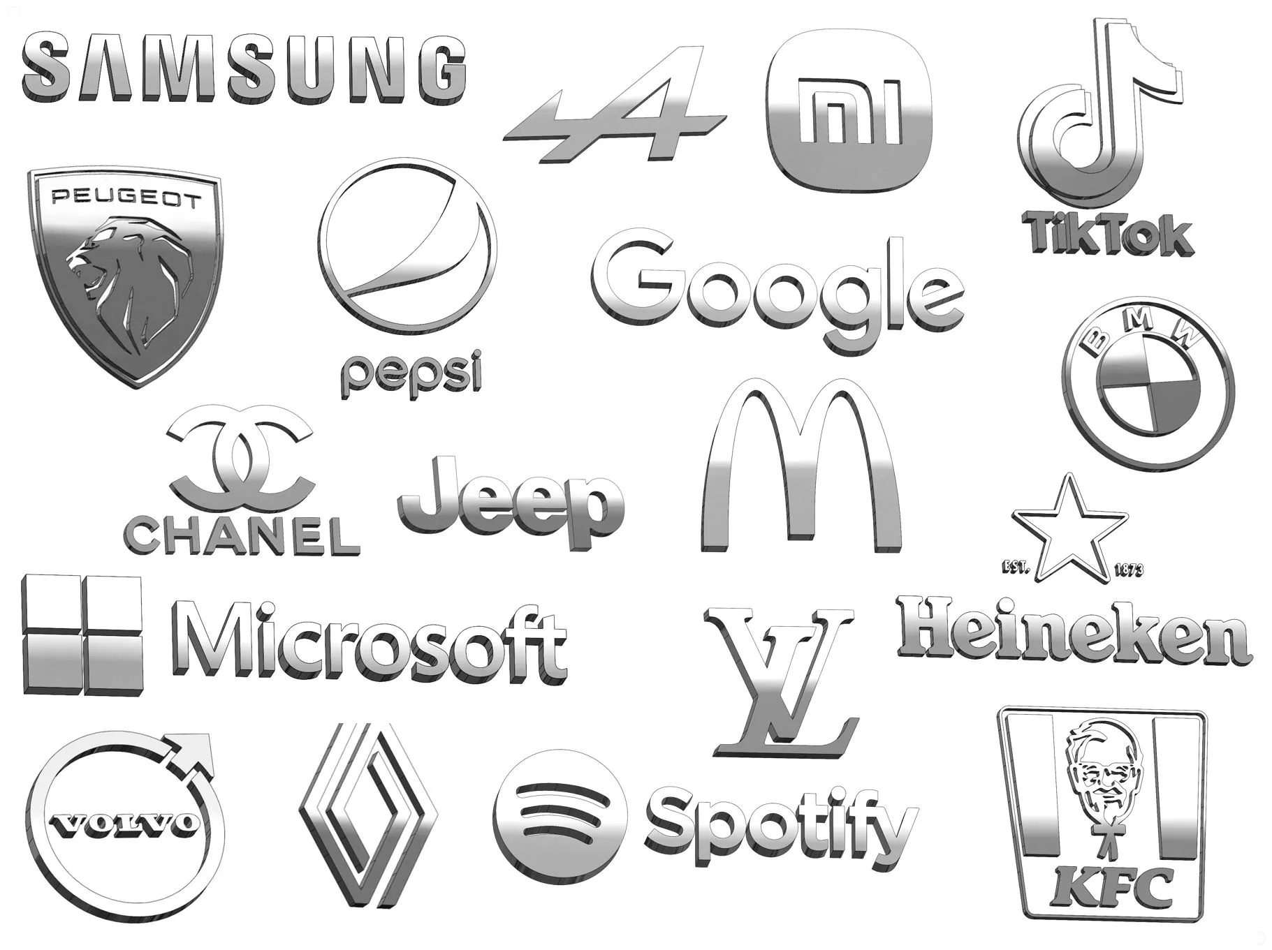 Hơn 100 Logo Nổi Tiếng Thế Giới (+DXF)