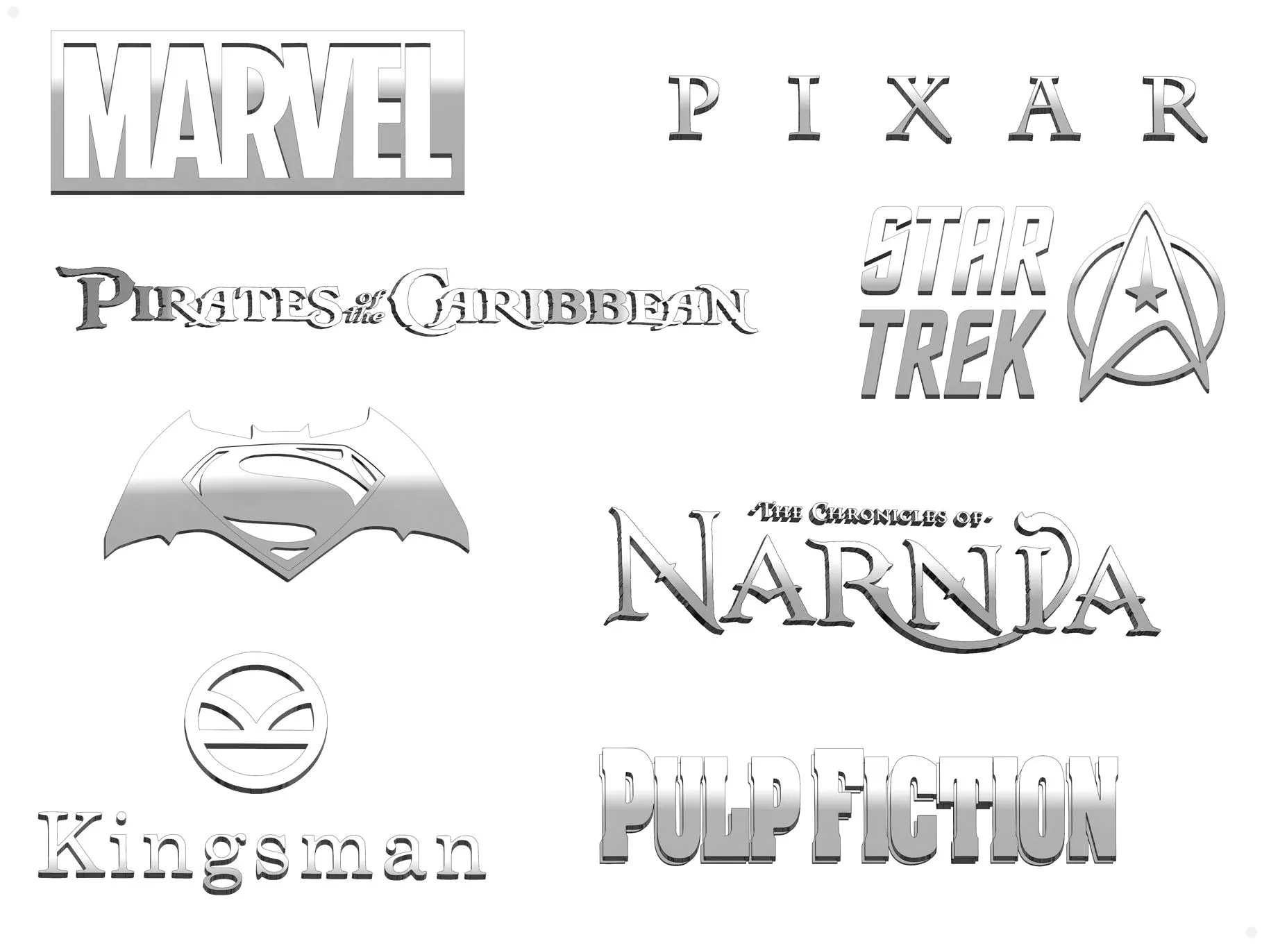 +30 Logo Phim Nổi Tiếng (+DXF)