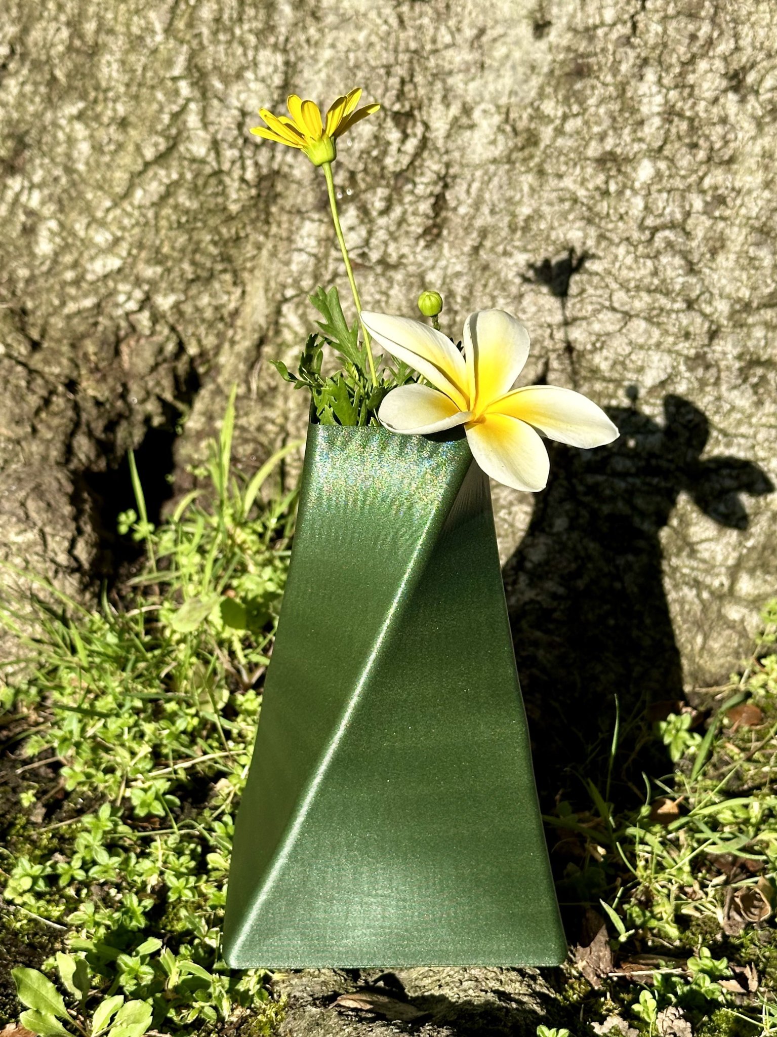 Bình hoa vuông xoắn hiện đại đơn giản