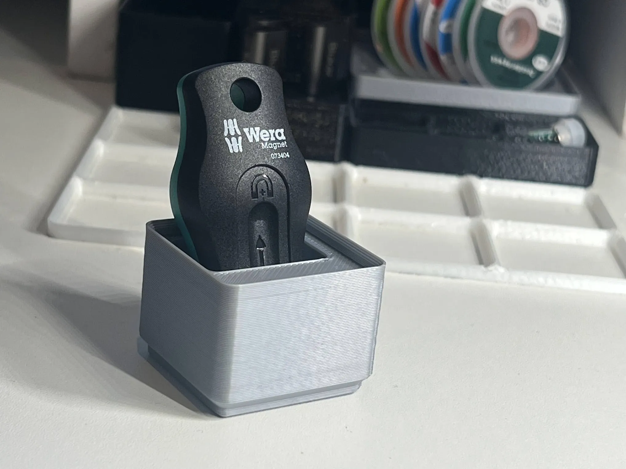 Giá đỡ cho máy từ Wera Magnetiser #Gridfinity