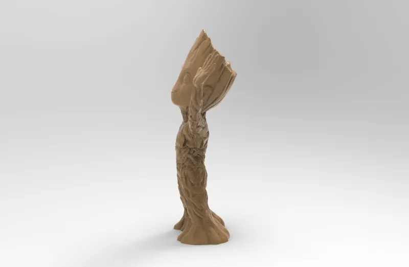 Nhân vật Baby Groot giơ tay lên trời