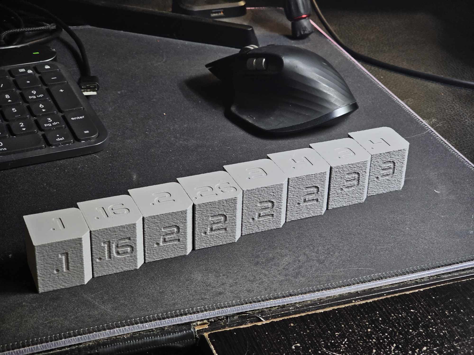 Khối tham chiếu Fuzzy Skin 30mm với các góc khác nhau